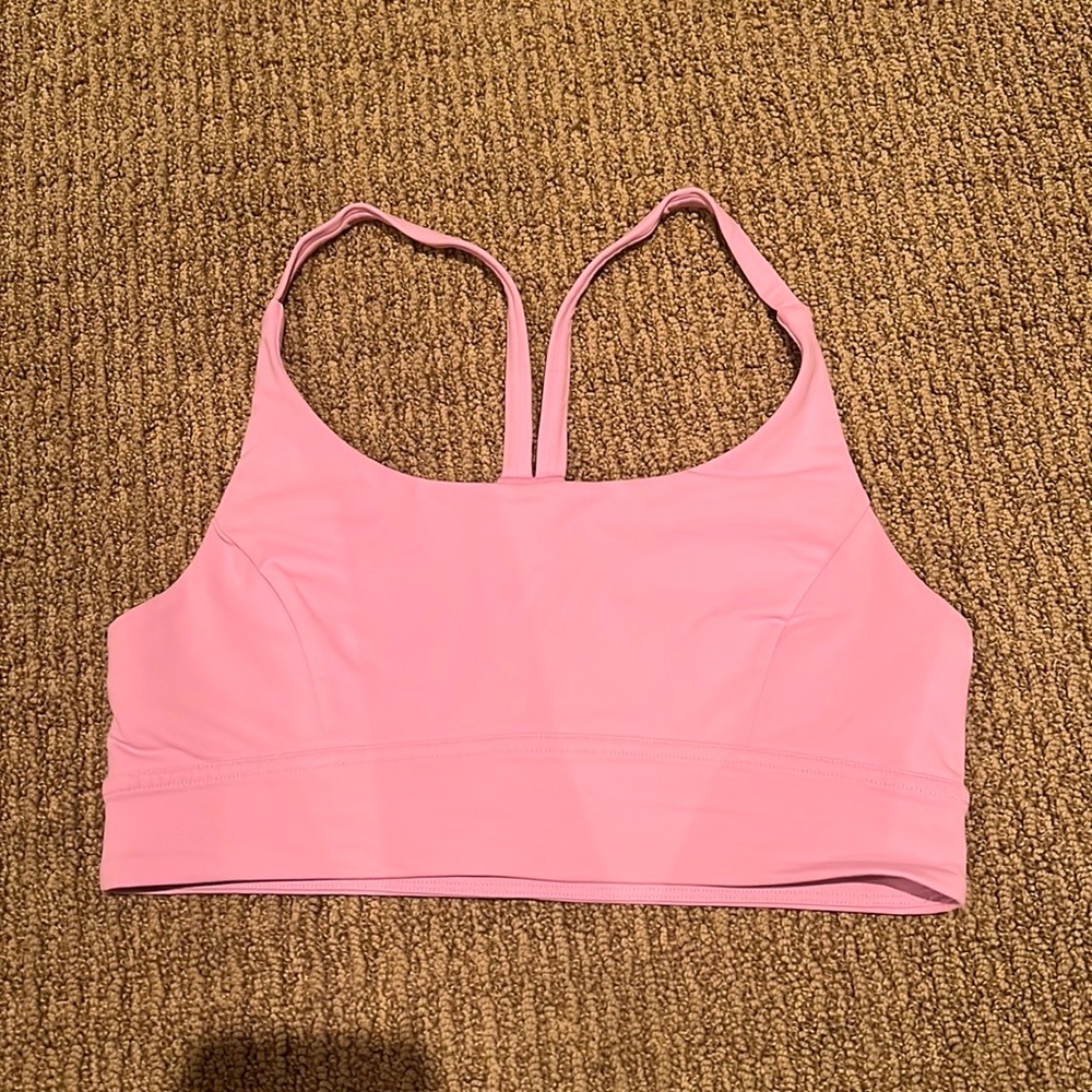 Pink Lululemon sports bra Size 8